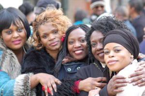 Congolese women activists at a protest organised in Paris on March 23rd, 2013